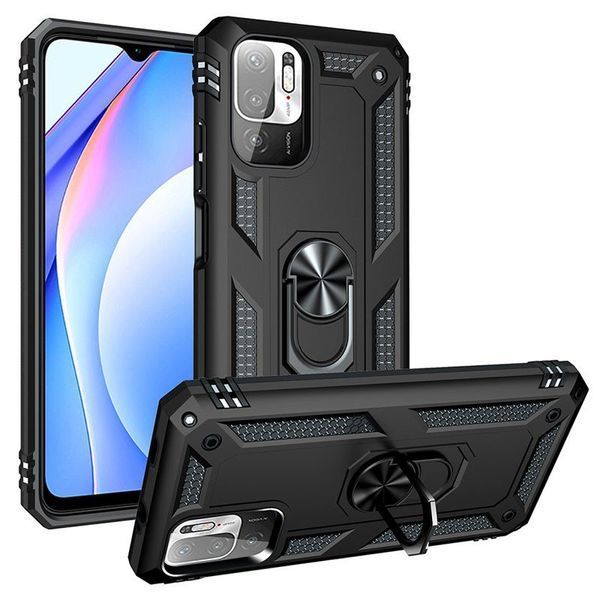 Протиударний чохол Serg Magnet Ring для Xiaomi Redmi Note 10 5G / Poco M3 Pro Чорний 59033