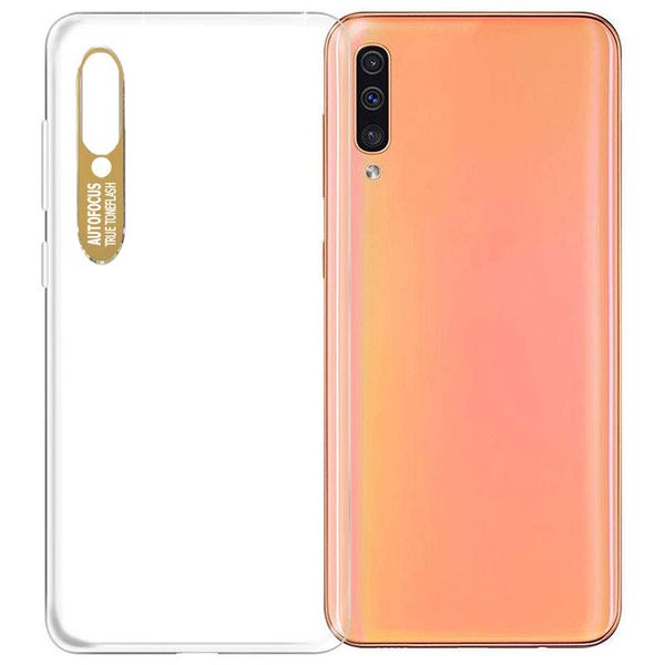 Чохол Stez clear flash для Samsung Galaxy A50/A30s Прозорий / Золотий 44268