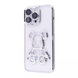 Чехол Shining Bear с блестками для Iphone 15 Pro Silver 82388