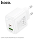 Мережевий зарядний пристрій HOCO CS54A Type-C+USB PD20W+QC3.0+кабель Type-C to Lightning White 87376 2