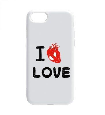 Чехол TOTO Pure для Iphone 7 / 8 / SE 2020 Love Heart White 34843