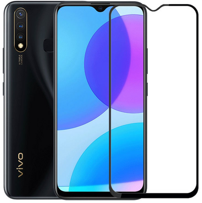 Защитное стекло Nano Glass для Vivo Y19 Black 56452