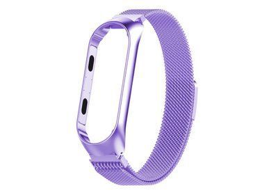 Ремешок Milanese Loop для Xiaomi Mi Band 5/6 Сиреневый 48616