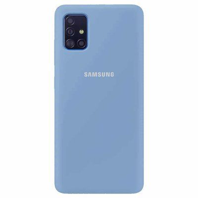 Чехол Silicone Cover для Samsung Galaxy A51 Синий / Denim Blue 39751