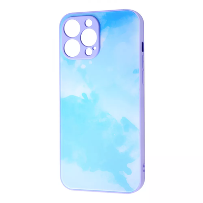 Чохол TPU+Glass Bright NoLogo для Iphone 13 Pro Max Light blue 6529