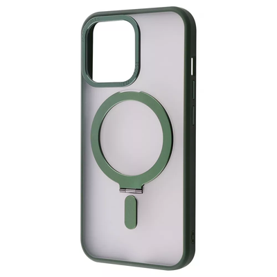 Чехол WAVE Attraction MagSafe подставкой для Iphone 13 Pro Green 69813