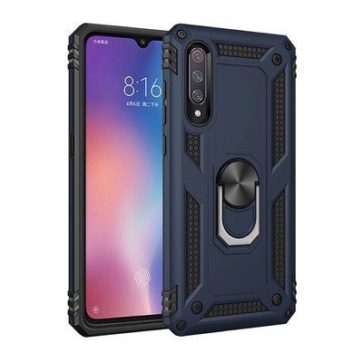 Противоударный чехол Serg Magnet Ring для Xiaomi Mi 9 SE Темно-синий 34515