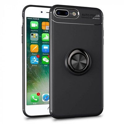 Чохол Din Color Magnet Ring для Iphone 7 Plus / 8 Plus Чорний 35009