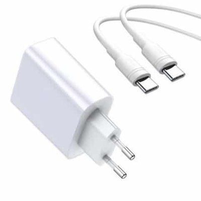 Мережевий зарядний пристрій Baseus Speed PPS 30W Quick Charge 3.0 + кабель Type-C to Type-C White 36763