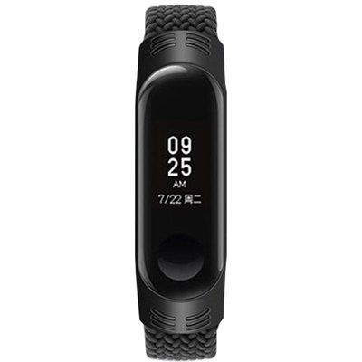 Ремешок Braided Solo Loop для Xiaomi Mi Band 3/4/5/6 L Black 60167