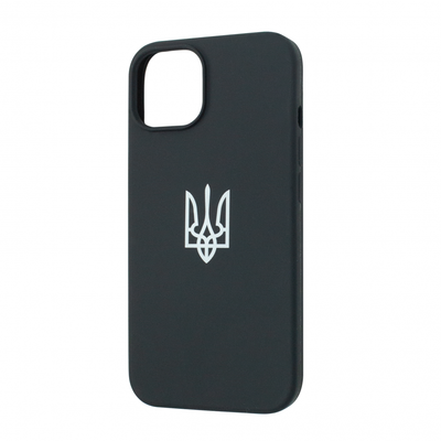 Чехол патриотический Silicone Case для Iphone 14 Черный 68800