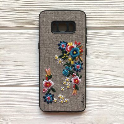 Чехол текстурный для Samsung G950 Galaxy S8 Вышивка и цветы 31997