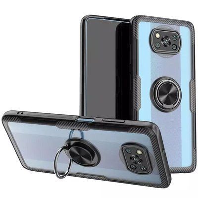 Чехол Din Crystal Magnet Ring для Xiaomi Poco X3 NFC / Poco X3 Черный 48456