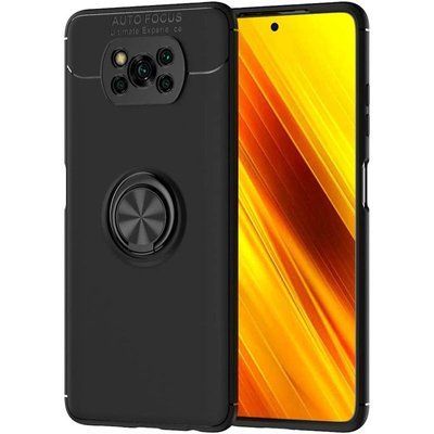 Чехол Din Color Magnet Ring для Xiaomi Poco X3 NFC / Poco X3 Черный 48177