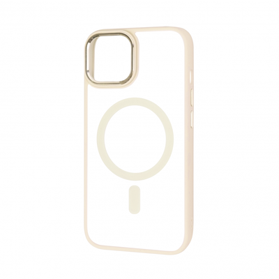 Чохол PHIBR Metallic MagSafe для Iphone 14 Plus Прозорий / Pink Sand 69662