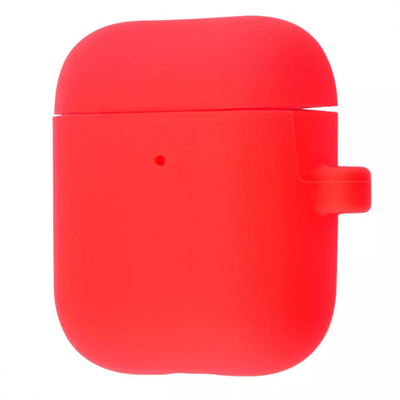 Чехол Silicone Slim с карабином для Apple Airpods 2 Red 80215
