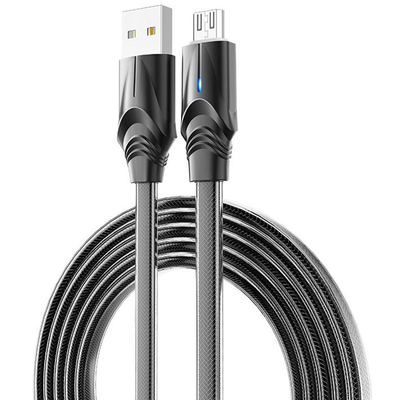 Кабель Borofone BU12 Synergy USB to MicroUSB 2.4A 1.2м Black 65028