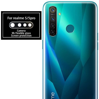 Защитное стекло 0.18mm на камеру для Realme 5 Pro / 5 Black 40524