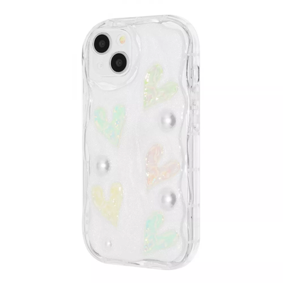 Чохол Lovely Skin для iPhone 15 Hearts / Прозорий 83222