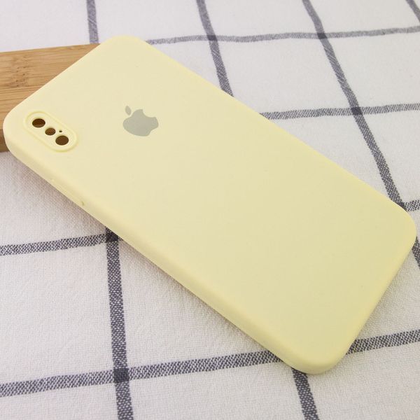 Чехол Silicone Case Square для Iphone X / XS Желтый / Mellow Yellow 53342