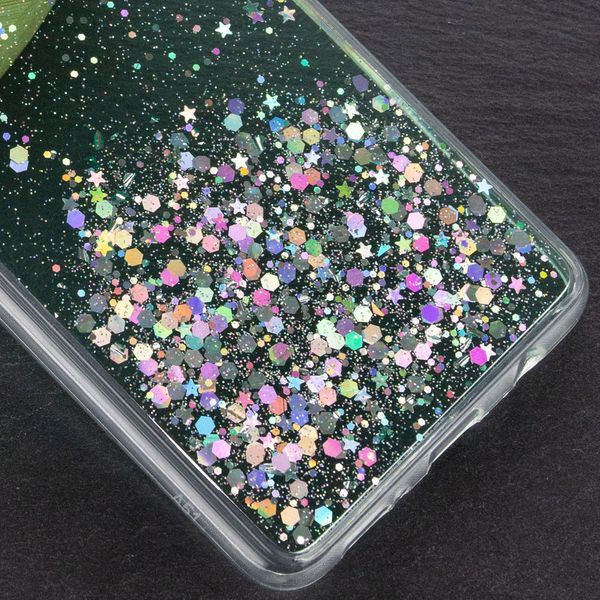Чехол с блестками Shine Glitter для Samsung Galaxy A51 Прозрачный / Мятный 54403
