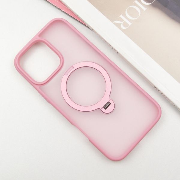 Чехол Metal Buttons MagSafe Colorful HQ Ring для Iphone 16 Pro Max Pink