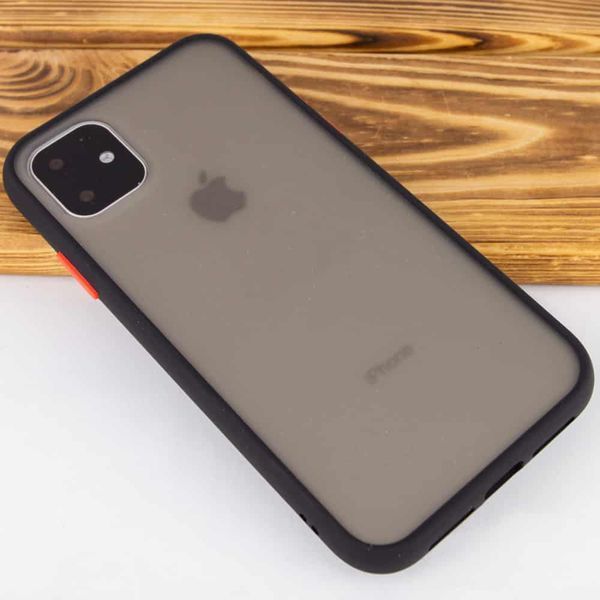 Чехол Soft-touch with Color Buttons для Iphone 11 Черный 39543