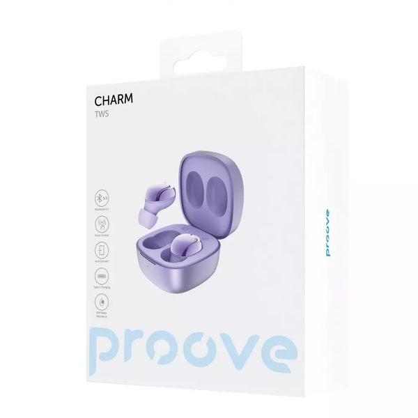Наушники беспроводные Proove Charm TWS Purple 81663