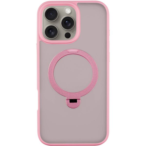 Чехол Metal Buttons MagSafe Colorful HQ Ring для Iphone 16 Pro Max Pink