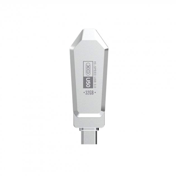 Флеш-пам'ять XO U50 Type-c to USB OTG 32GB Silver 66689