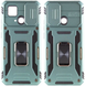 Противоударный чехол Camsh Army Ring для Xiaomi Redmi 10C / Poco C40 Зеленый / Light Green 68850 1