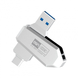 Флеш-пам'ять XO U50 Type-c to USB OTG 32GB Silver 66689 1