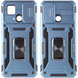 Противоударный чехол Camsh Army Ring для Xiaomi Redmi 10C / Poco C40 Зеленый / Light Green 68850 2