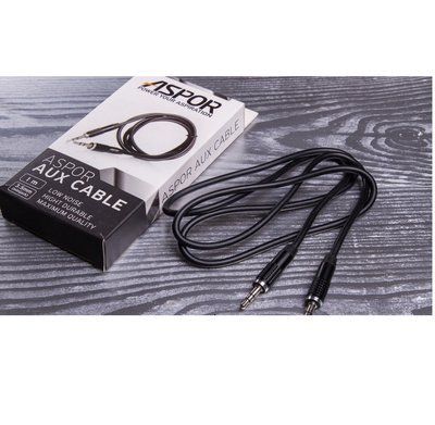 Кабель AUX Aspor Cable 1м Black 37509