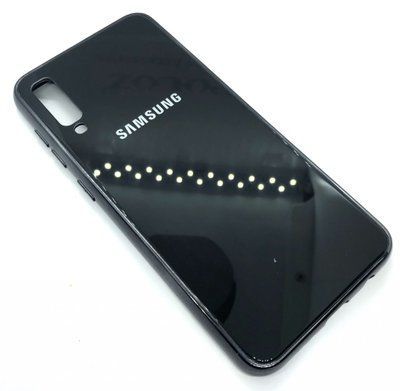 Чехол TPU+Glass Logo для Samsung Galaxy A50 / A30s Черный 34480