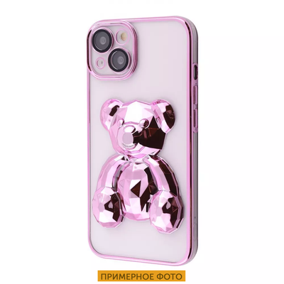 Чехол Perfomance Bear со стеклом на камеру для Iphone 11 Прозрачный / Rose gold 80276