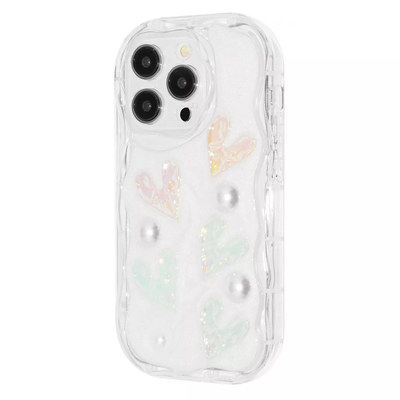 Чохол Lovely Skin для iPhone 15 Pro Hearts / Прозорий 83223