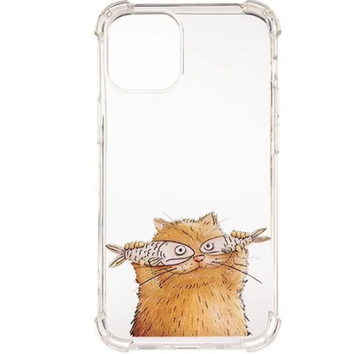 Протиударний Чохол CoWay для Iphone 12 Mini Прозорий/Cat 81969