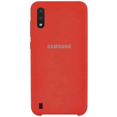 Чохол Silicone Case для Samsung Galaxy A01 Червоний / Red 39901