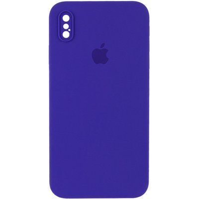 Чехол Silicone Case Square для Iphone X / XS Фиолетовый / Ultra Violet 53343