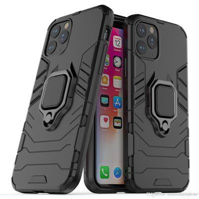 Противоударный чехол Transforme Ring для Iphone 12 / 12 Pro Black 57439