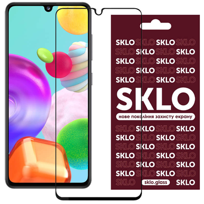 Защитное стекло Premium SKLO для Oppo A57s / A77s / A77 Black 70014