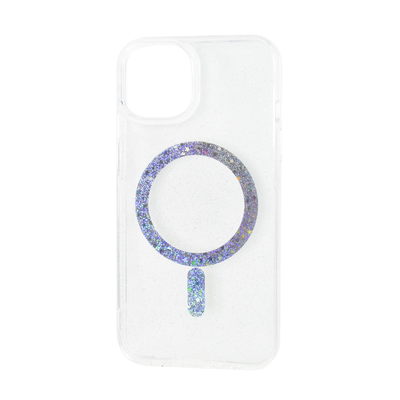 Чохол PHIBR Sand MagSafe і блискітками для Iphone 13 Прозорий 70064