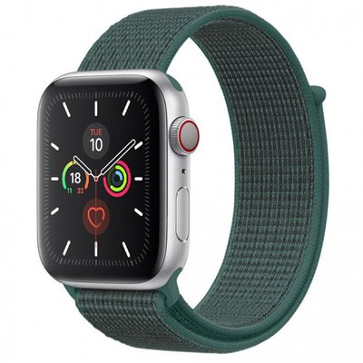 Ремінець Nylon для Apple Watch 38/40/SE 40/41 mm Зелений / Pine green 50615