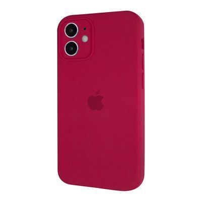 Чохол Silicone Case Square для Iphone 11 Rose Red 55880