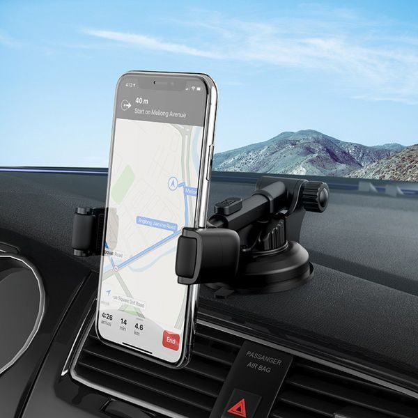 Автотримач для телефона Hoco S12 Lite Center Black 42361