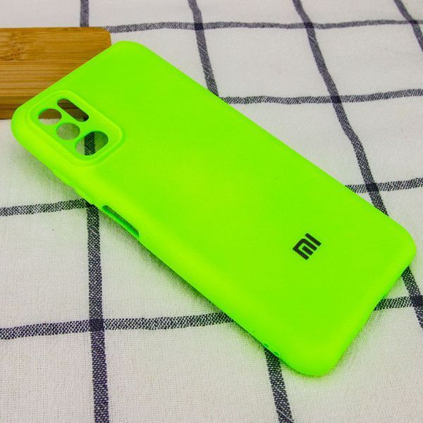 Чехол Silicone Cover Camera для Xiaomi Redmi Note 10 5G / Poco M3 Pro Салатовый / Neon green 56926