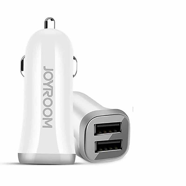 Автомобільний зарядний пристрій Joyroom C-M 216 + кабель microUSB 2USB / 3.1A White 37271