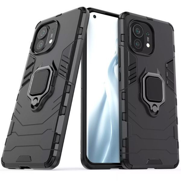 Противоударный чехол Transforme Ring для Xiaomi Mi 11 Черный / Soul Black 55370