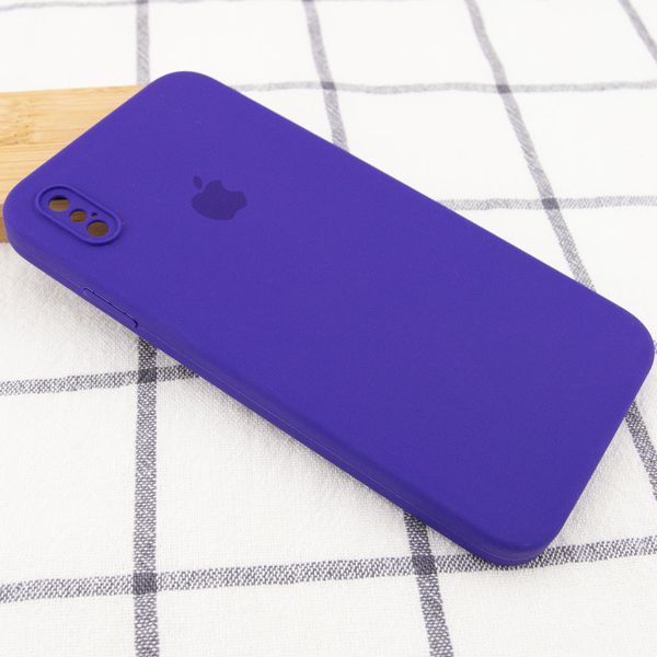 Чехол Silicone Case Square для Iphone X / XS Фиолетовый / Ultra Violet 53343